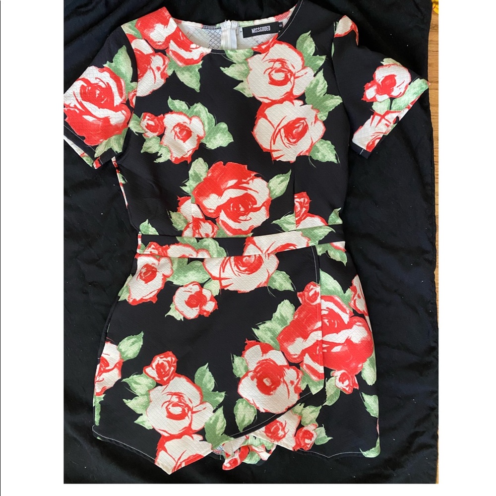 Floral skirt romper